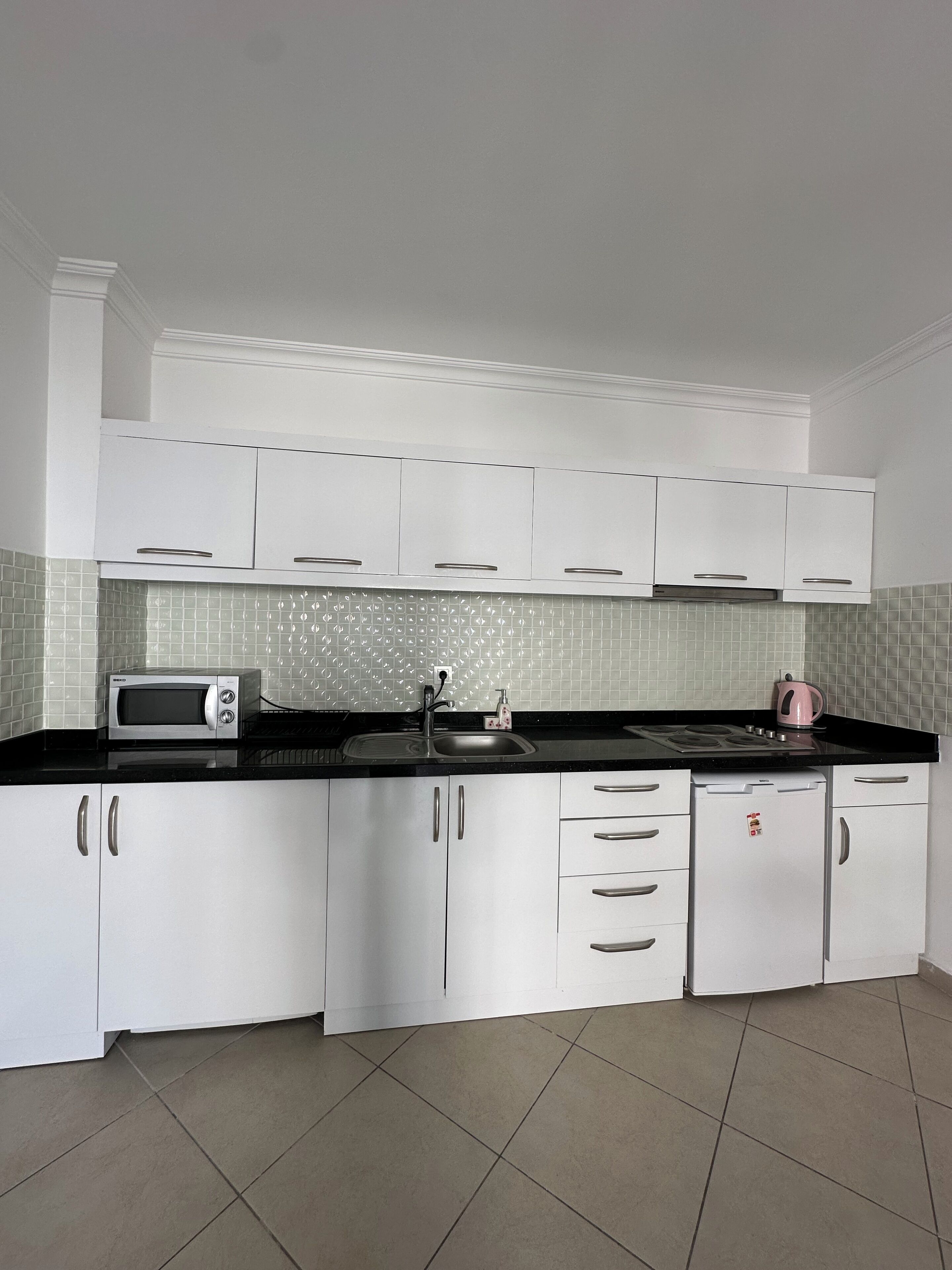 Dishwasher, electric kettle, cookware/dishes/utensils