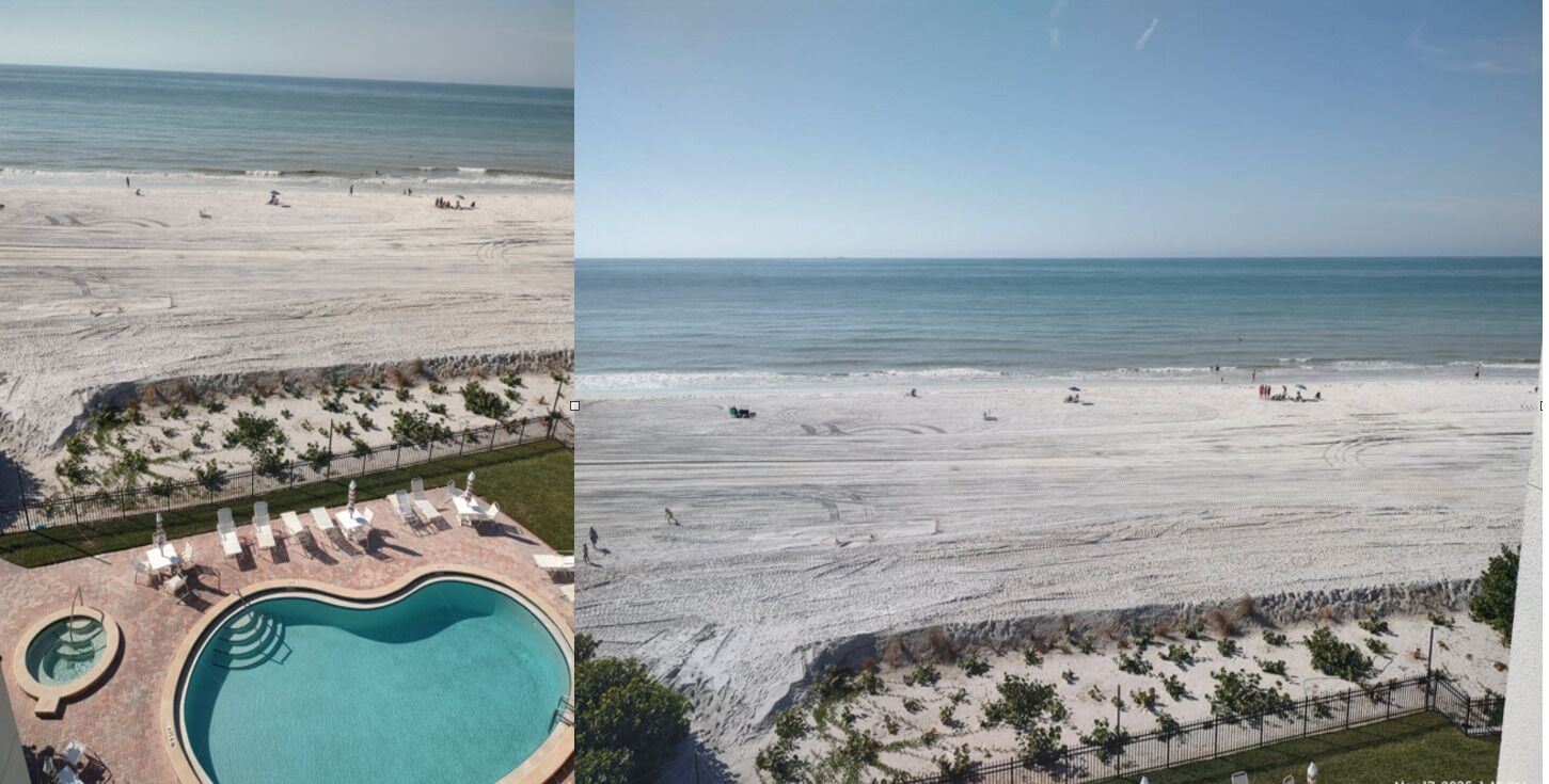 Sun loungers, beach towels