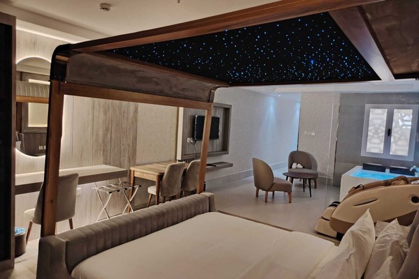 Honeymoon-Studiosuite | Bettwäsche aus ägyptischer Baumwolle, hochwertige Bettwaren