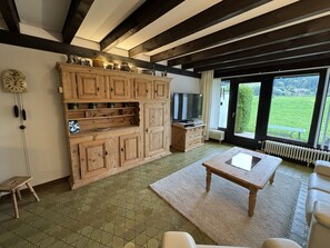 TV, fireplace, DVD player