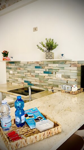 Fridge, microwave, oven, stovetop - Holiday Home 'Sicilia Biadda' with Wi-Fi and Air Conditioning (Terrasini)