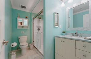 Shower, hair dryer, towels, soap - Lakefront, Private Dock, Boat Slip and Indoor Fishing.  Airport next door. (Afton)