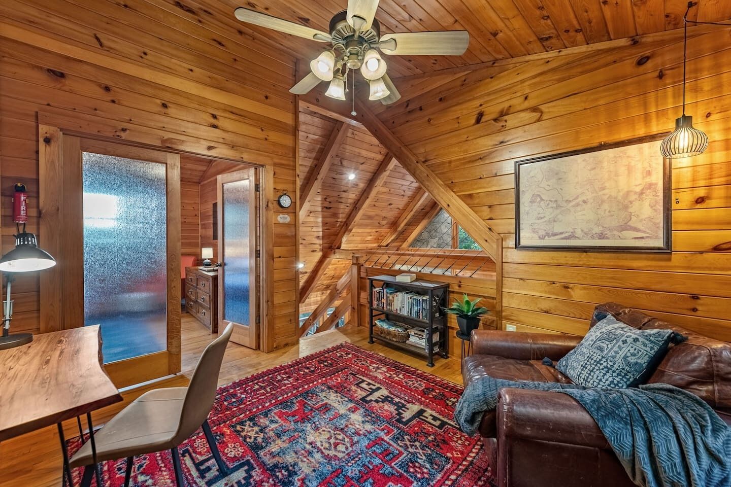 Smart TV, fireplace, DVD player, offices