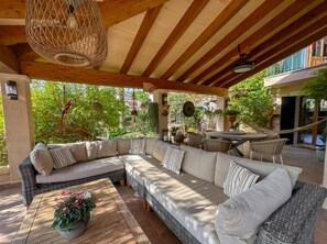 Outdoor dining - Villa " Son Reina " Idyllic vacation home with pool (Es Capdellà)