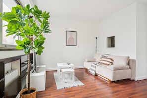 City Apartment, 1 Double Bed with Sofa bed, Non Smoking, Garden View | Living area - Chic 1BR Steps from Opéra Garnier (Paris)
