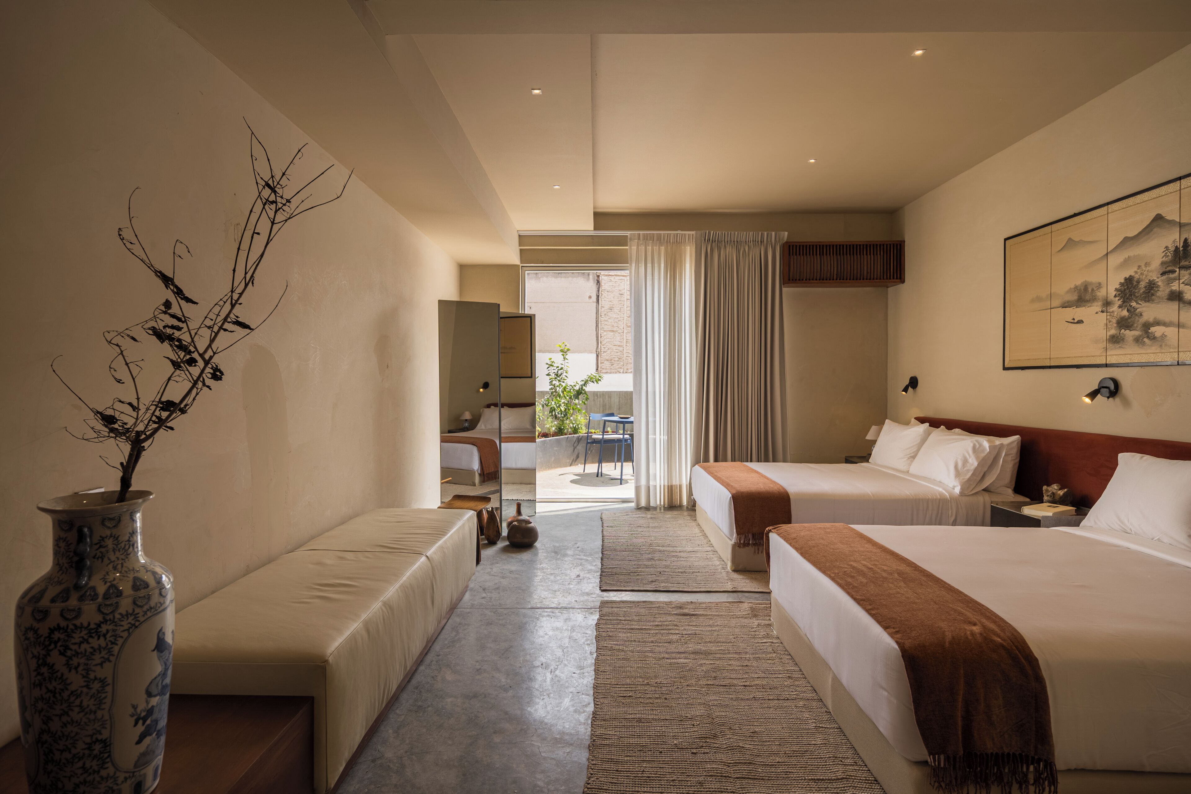 Chambre Deluxe, 2 grands lits, vue cour intérieure