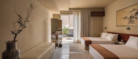 Chambre Deluxe, 2 grands lits, vue cour intérieure