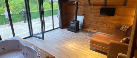 Bungalow Familial, vue vallée | Coin séjour