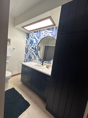 Hair dryer, towels, soap, toilet paper - House of Blues: Updated and Cozy 2 Bed near campus and hospitals (Urbana)