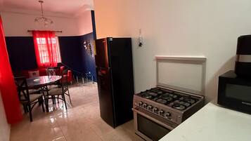 Family Suite, 3 Bedrooms, Patio, Poolside | Private kitchen