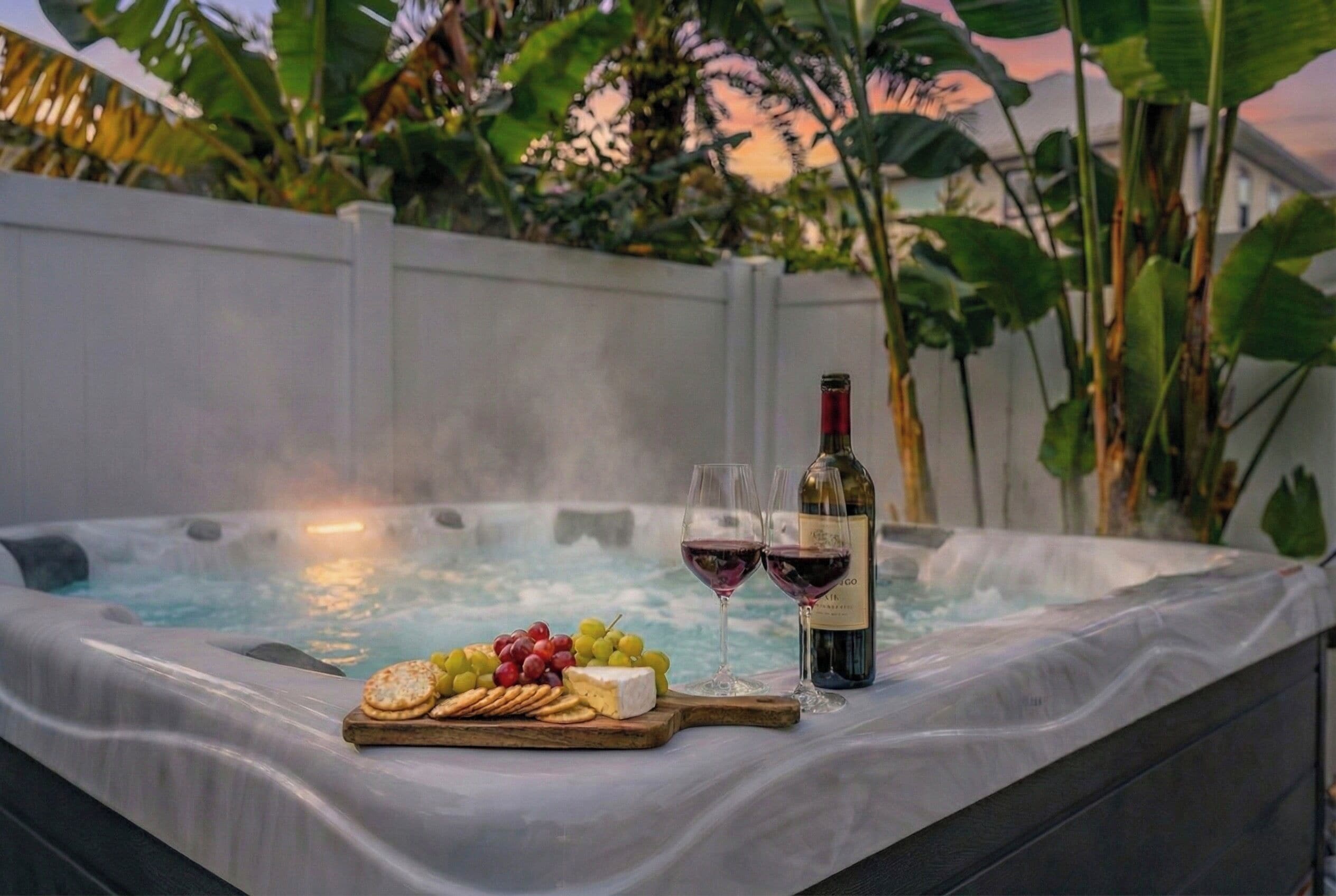 Outdoor spa tub
