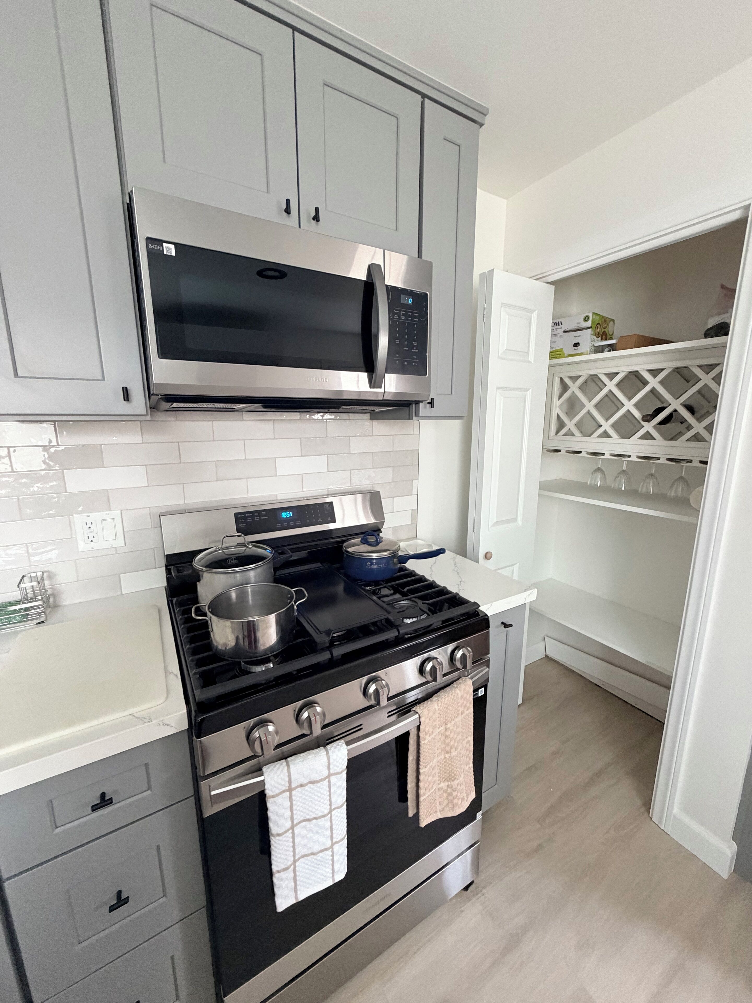 Microwave, oven, stovetop