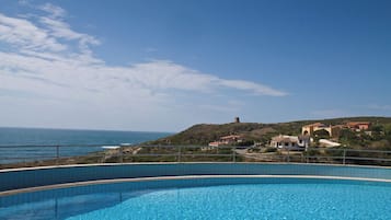 Hồ bơi ngoài trời phục vụ theo mùa, dù/ô trên bãi biển/hồ bơi