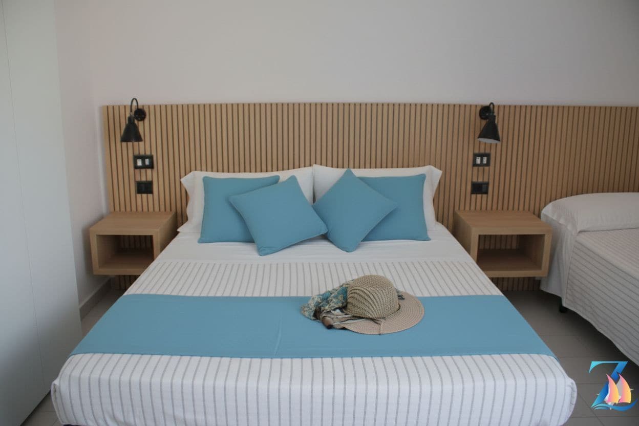 Chambre Double ou avec lits jumeaux, balcon, vue partielle sur l'océan