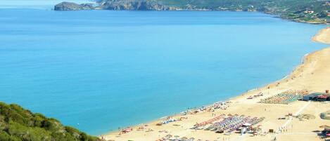 On the beach, free beach shuttle, sun loungers, beach umbrellas