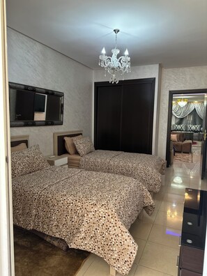Iron/ironing board, free WiFi, bed sheets, wheelchair access - Bright Apartment in Agadir + IPTV & Fast Wi-Fi (Agadir)