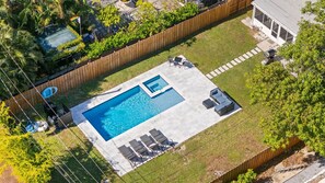Outdoor pool, a heated pool