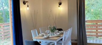 Chalet-gîte 6 pers. + kitchen-living-dining room + shower + WC + terrace