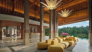 A spacious lobby with a modern design, featuring a large seating area and a view of a lush landscape. - Hiliwatu, Bali Ubud, A Tribute Portfolio Resort (Payangan)