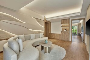 Villa Luxe, 2 chambres, balcon, vue établissement | Coin séjour