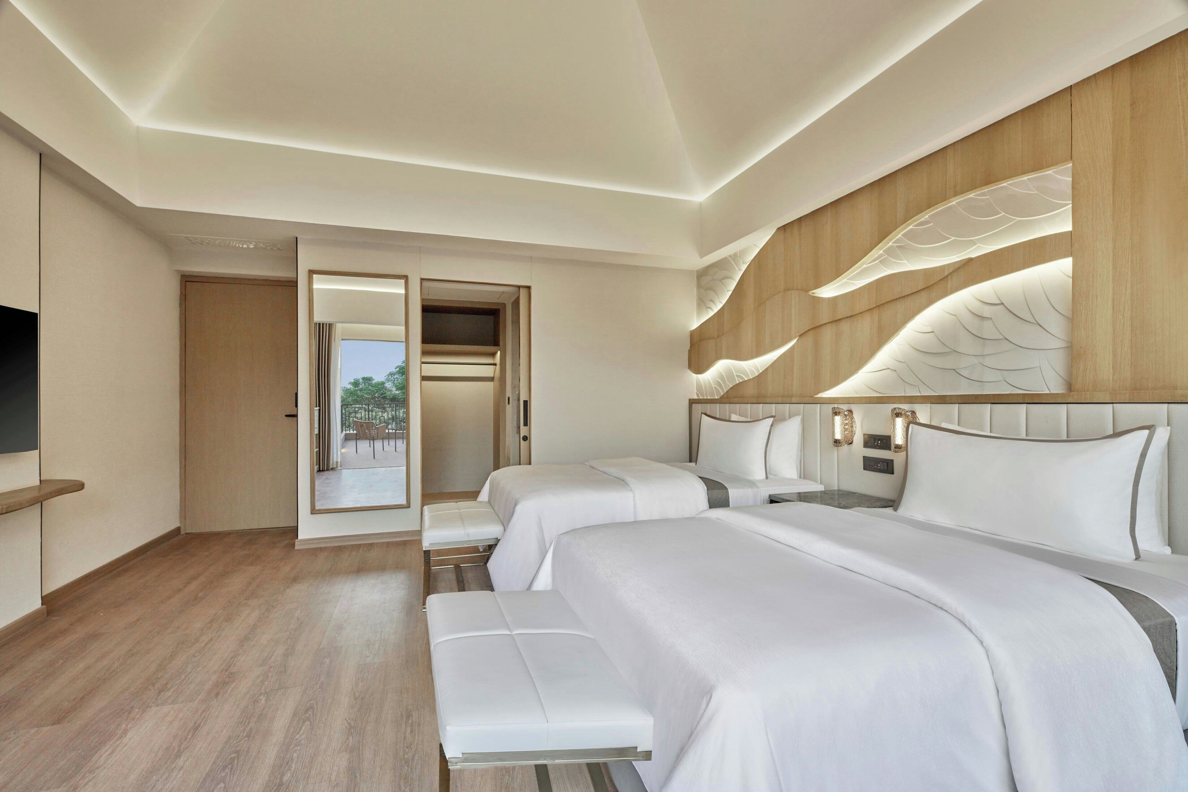 尊荣别墅, 2 张单人床, 阳台, 度假村景观