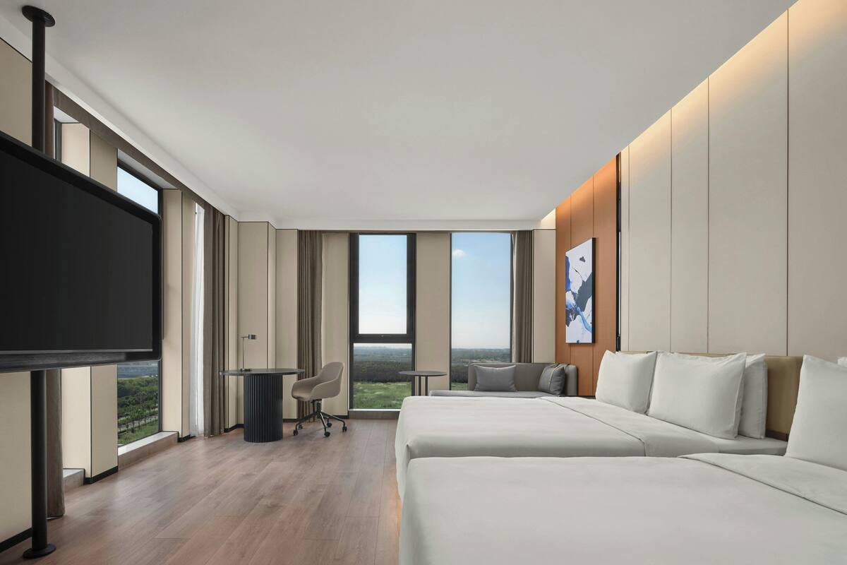 Habitación familiar, 1 cama de matrimonio grande, vistas al jardín | Sistema de insonorización