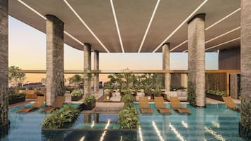 2 piscinas al aire libre, sillones reclinables de piscina