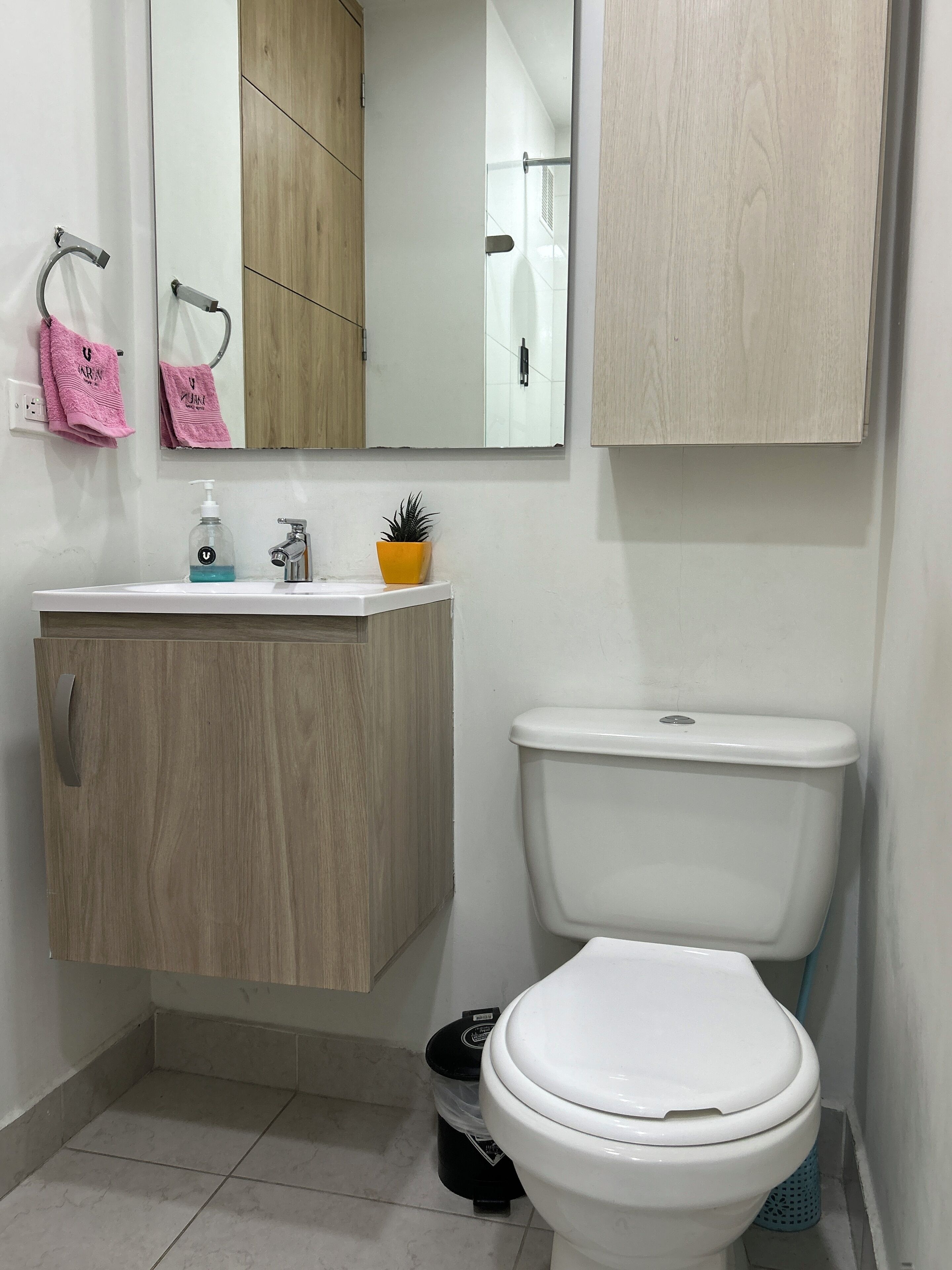 Toallas, jabón, papel de baño 