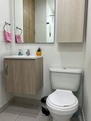 Toallas, jabón, papel de baño