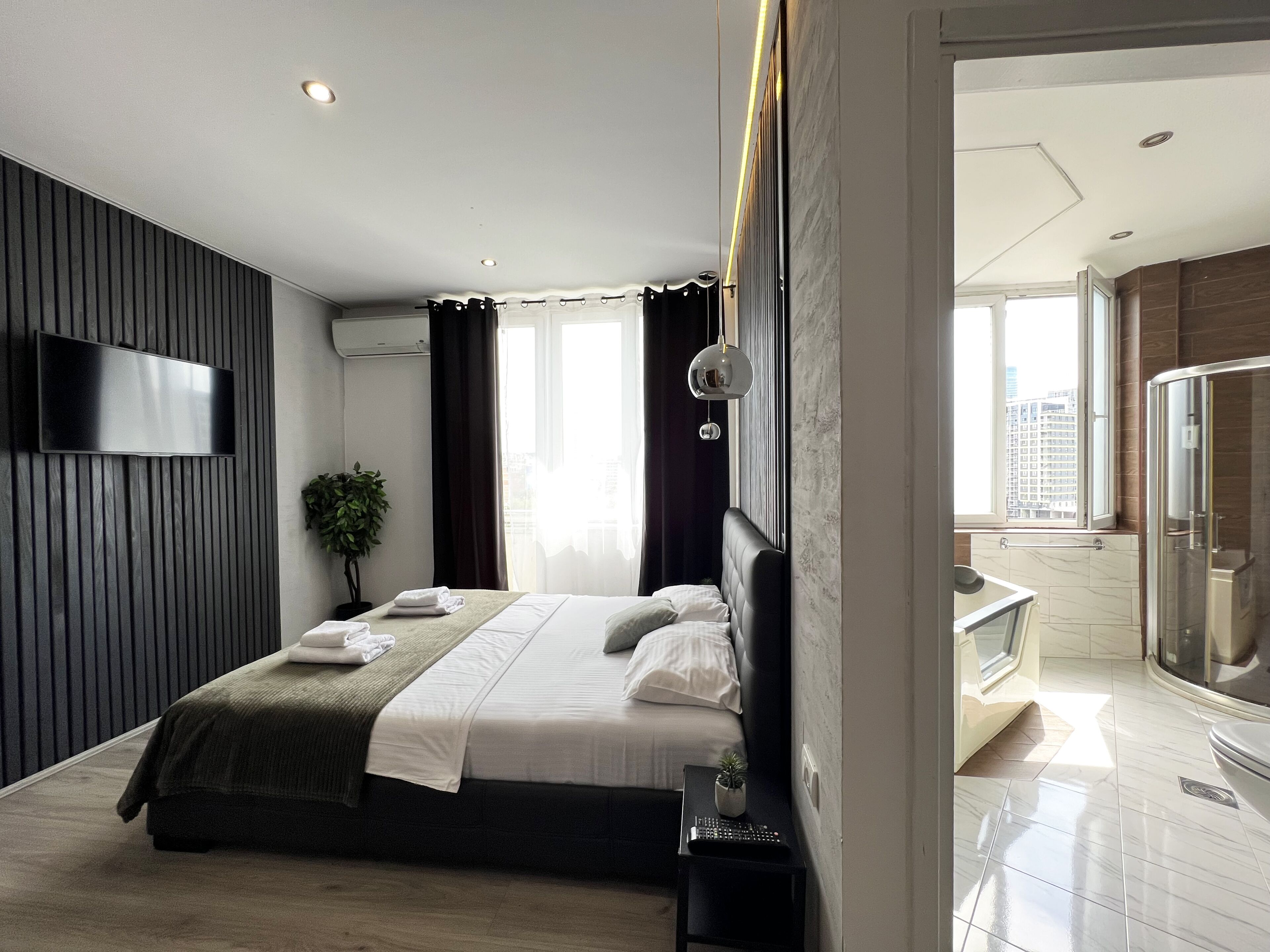 舒適公寓 | 遮光窗簾/窗簾、熨斗/熨衫板、免費 Wi-Fi