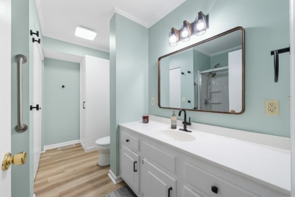 Een douche, een haardroger