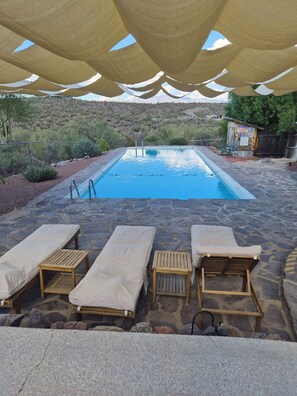 Outdoor pool - Historic Tucson Desert Cozy Stone 1BR Apartment (Tucson)
