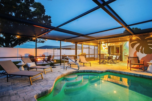 Outdoor pool, a heated pool