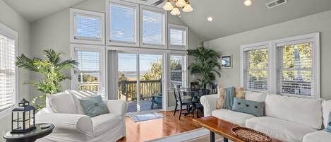 TV, DVD player, video library