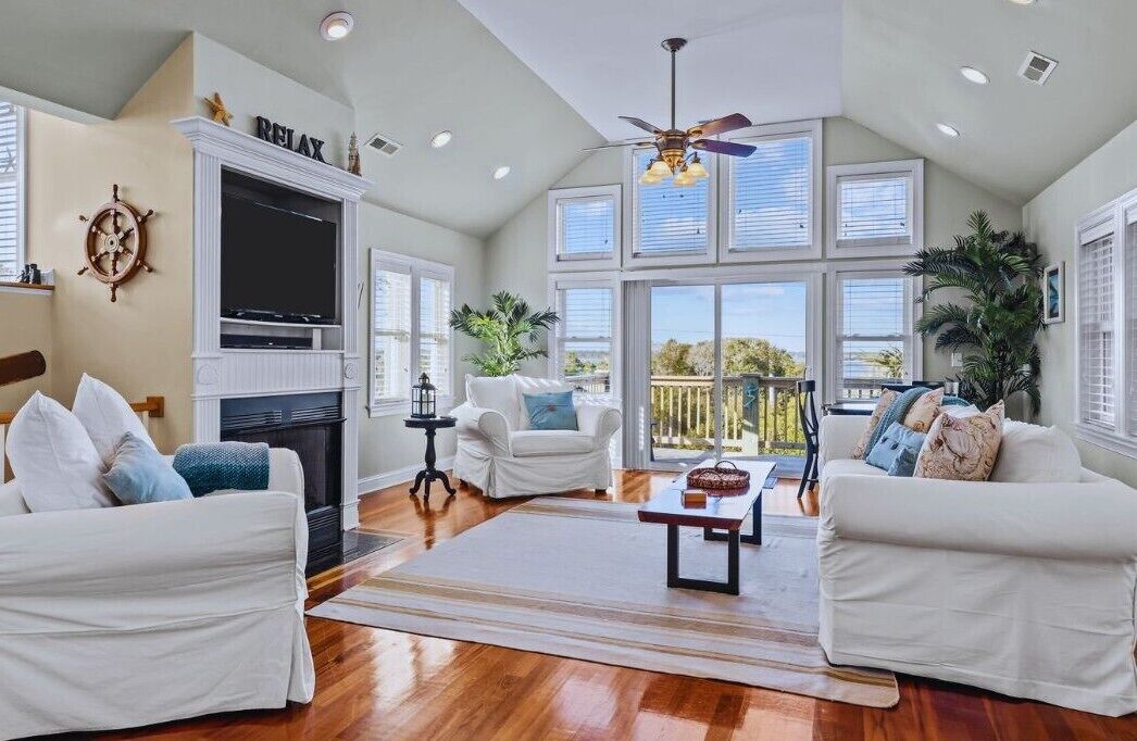 Smart TV, fireplace, DVD player, video library