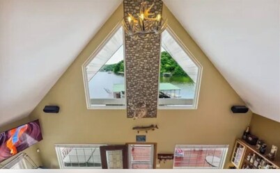 Marvelous 3-bedroom home steps to the water of a nice quiet calm cove.