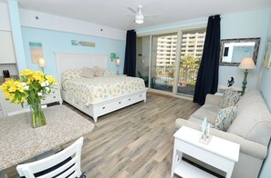 1 bedroom, iron/ironing board, free WiFi, bed sheets - Cozy Gulf Front Studio - Sleeps 4 HUGE Spring Deals! (Panama City Beach)