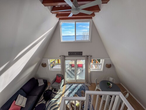 Bay View A-Frame + King Bed | 5-Min Walk to Beach