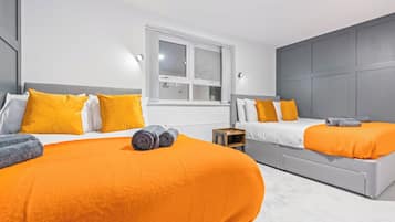 5 bedrooms, iron/ironing board, travel cot, WiFi