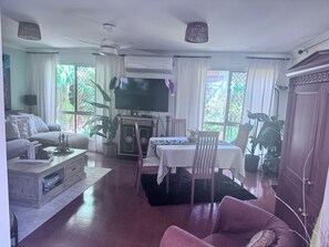 Living area - Tropical tranquility 3BR, pvte
Comfy home close trans,ferry,gym,walk/cycle track (Victoria Point)