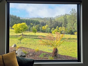 Interior - Luxury Cabin with Outdoor Bath · Mountain Views · Near Mt Field (Maydena)