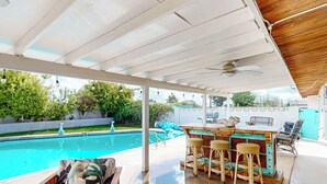 A heated pool