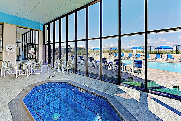 A heated pool - Gulf-View 3BR, Patio, Yard: Suntide III - Unit 101 (South Padre Island)
