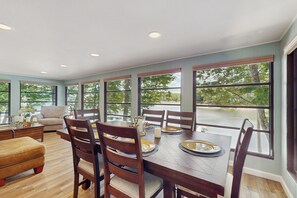 Dining - Hot Tub + Deck: Waterfront Home on Sacandaga Lake (Gloversville)