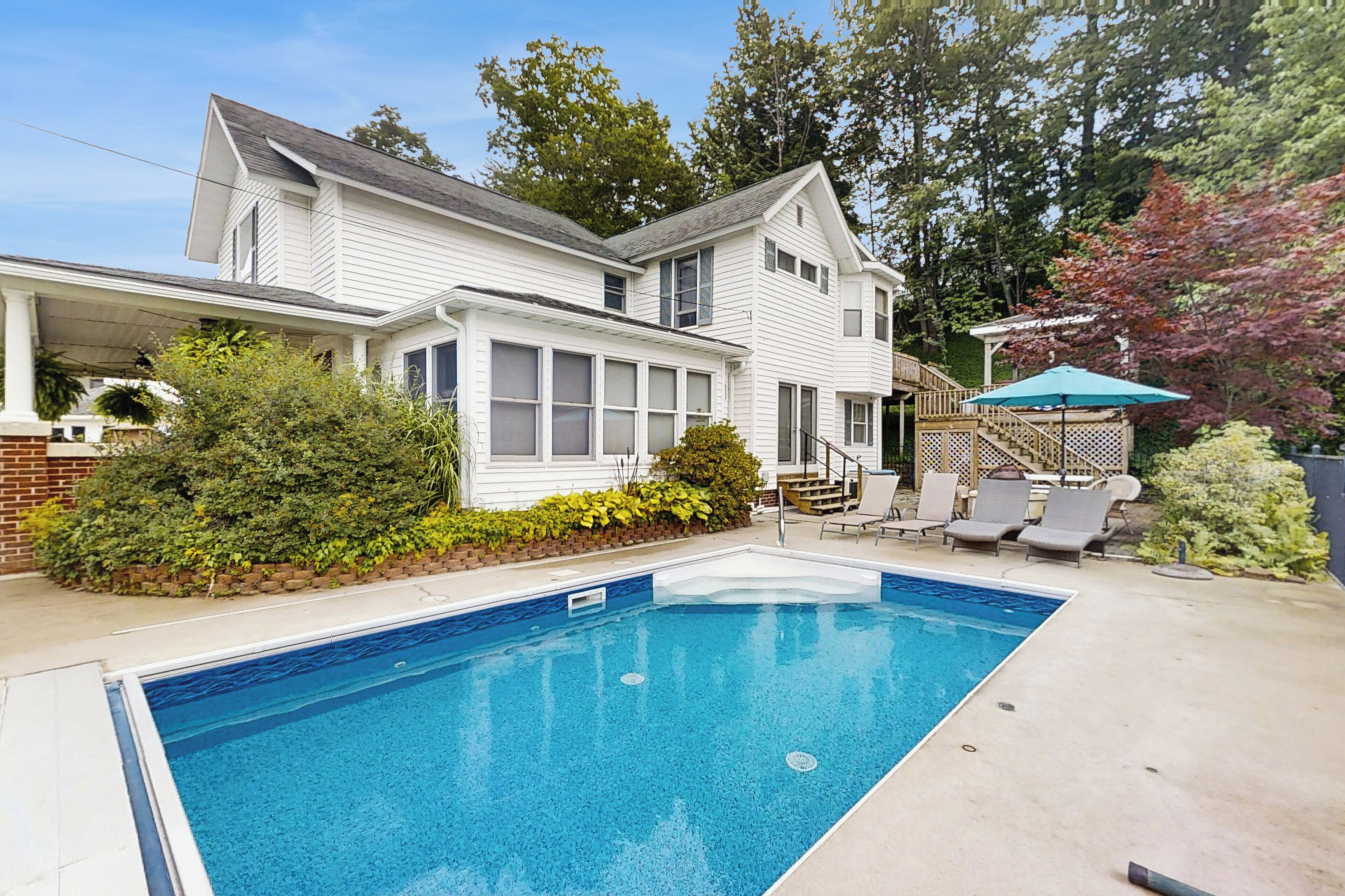 A heated pool