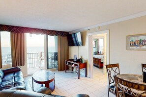 Smart TV, foosball - Oceanfront Escape with Pool, Balcony & Direct Beach Access (Daytona Beach)
