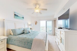 2 bedrooms, iron/ironing board, free WiFi, bed sheets - Peaceful Oceanfront Retreat with Balcony, Pool & Game Room (Daytona Beach)