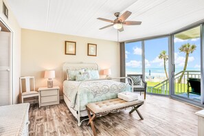 2 bedrooms, iron/ironing board, free WiFi, bed sheets - Oceanfront Comfort | Pool Access | Steps to Beach & Dining (Daytona Beach Shores)
