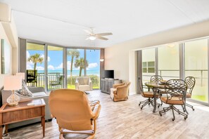 TV - Oceanfront Comfort | Pool Access | Steps to Beach & Dining (Daytona Beach Shores)