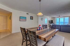 Dining - Oceanfront Oasis w/ Balcony, Full Kitchen & Steps to Beach (Daytona Beach Shores)